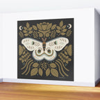 Folk Art Moth - Black Wall Mural Gallery Image 2
