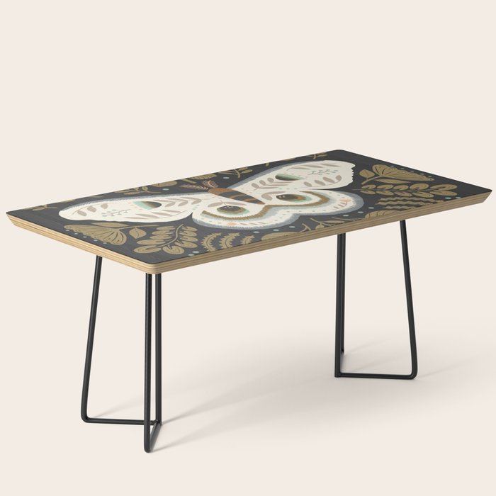 Folk Art Moth - Black Coffee Table Gallery Image 1