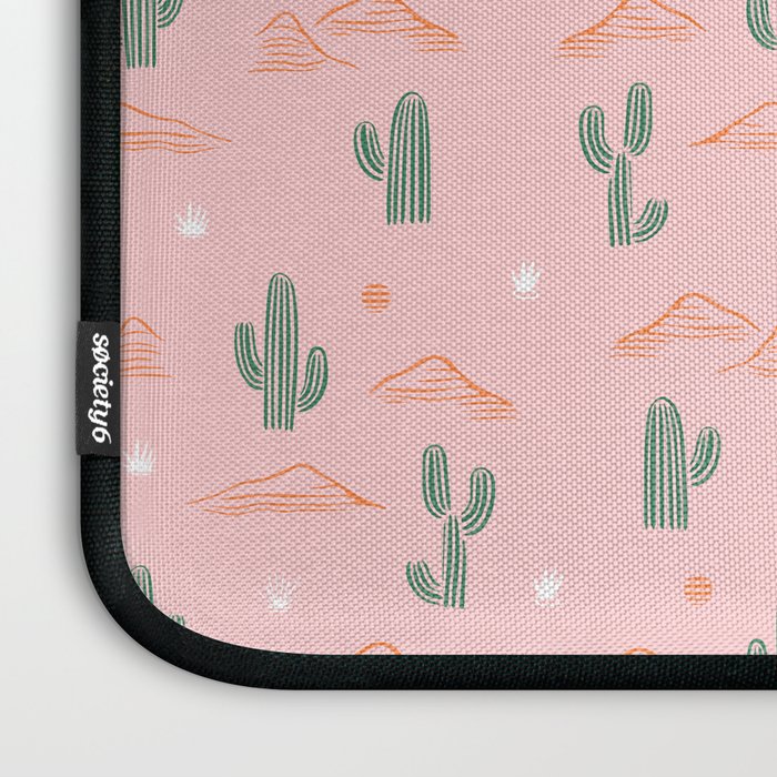 Retro hand drawn cactus plant pattern Laptop Sleeve Gallery Image 3