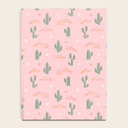 Retro hand drawn cactus plant pattern Notebook Gallery Image 4