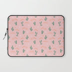 Retro hand drawn cactus plant pattern Laptop Sleeve Gallery Image 1