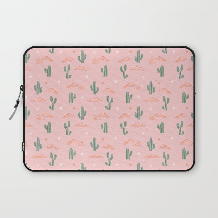 Retro hand drawn cactus plant pattern Laptop Sleeve Gallery Image 1