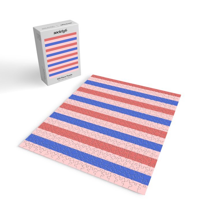 Blush and blue lines Jigsaw Puzzle Gallery Image 2