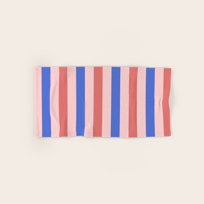 Blush and blue lines Bath Towel Gallery Image 1