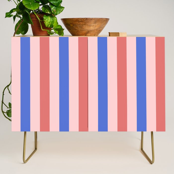 Blush and blue lines Credenza Gallery Image 1