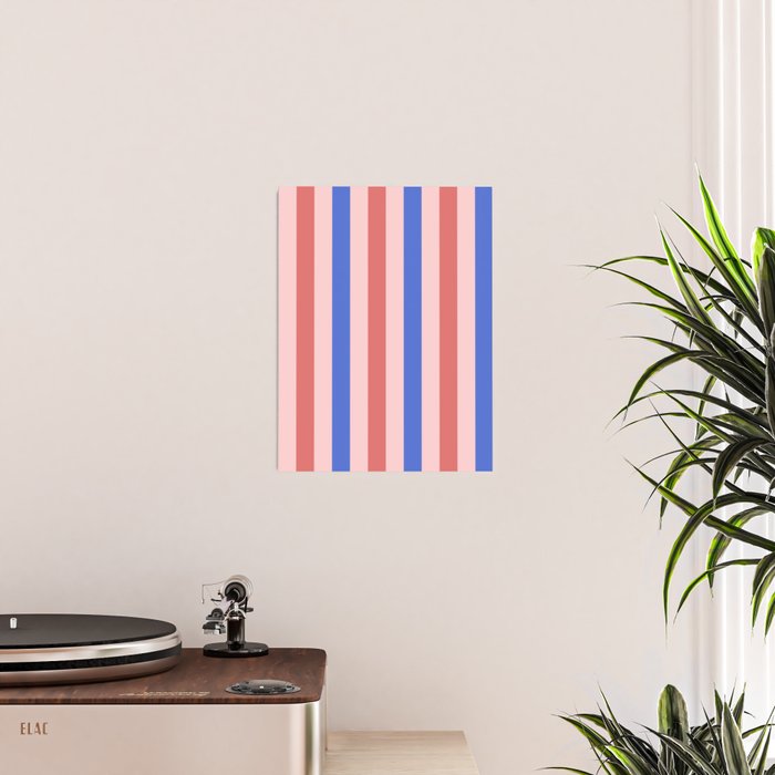 Blush and blue lines Poster Gallery Image 2
