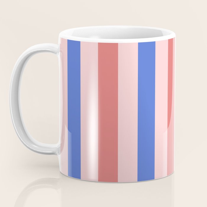 Blush and blue lines Coffee Mug Gallery Image 3