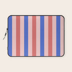 Blush and blue lines Laptop Sleeve Gallery Image 1