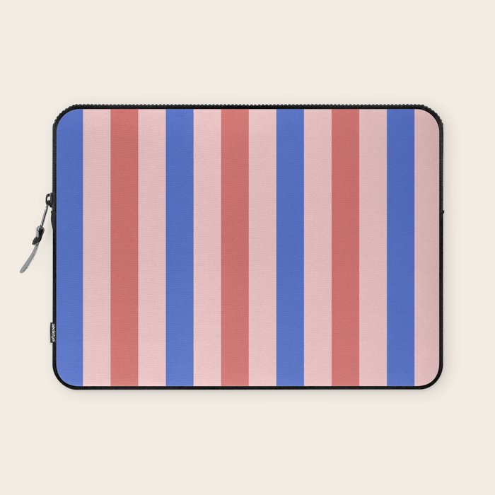 Blush and blue lines Laptop Sleeve Gallery Image 1