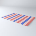 Blush and blue lines Rug Gallery Image 3