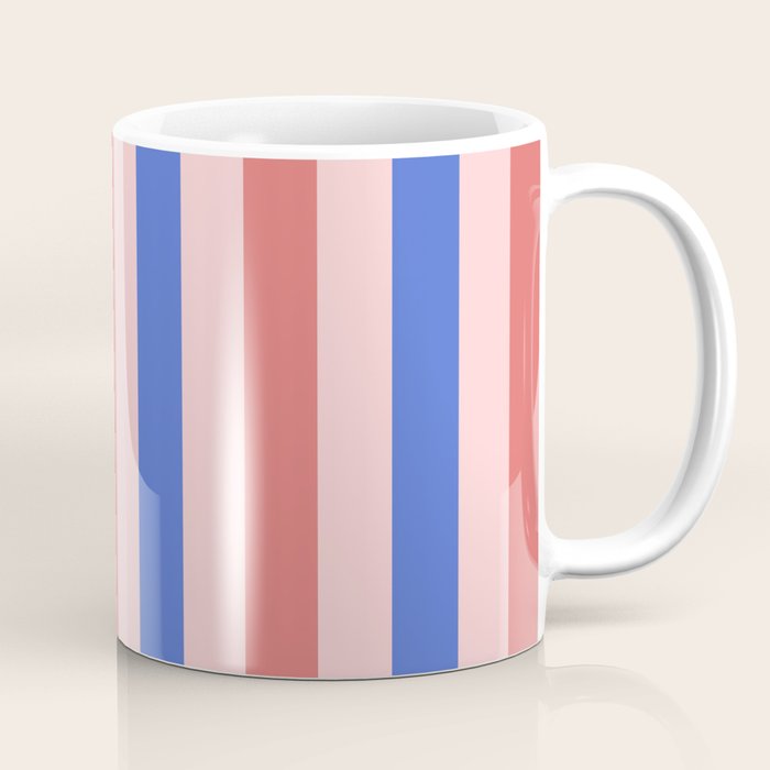 Blush and blue lines Coffee Mug Gallery Image 1