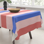 Blush and blue lines Tablecloth Gallery Image 3