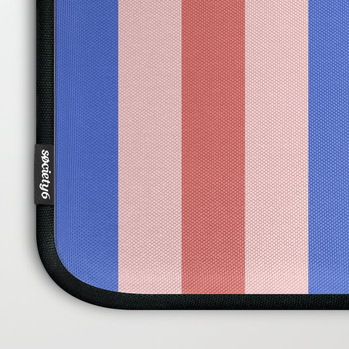 Blush and blue lines Laptop Sleeve Gallery Image 3