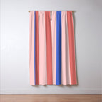 Blush and blue lines Window Curtain Gallery Image 3