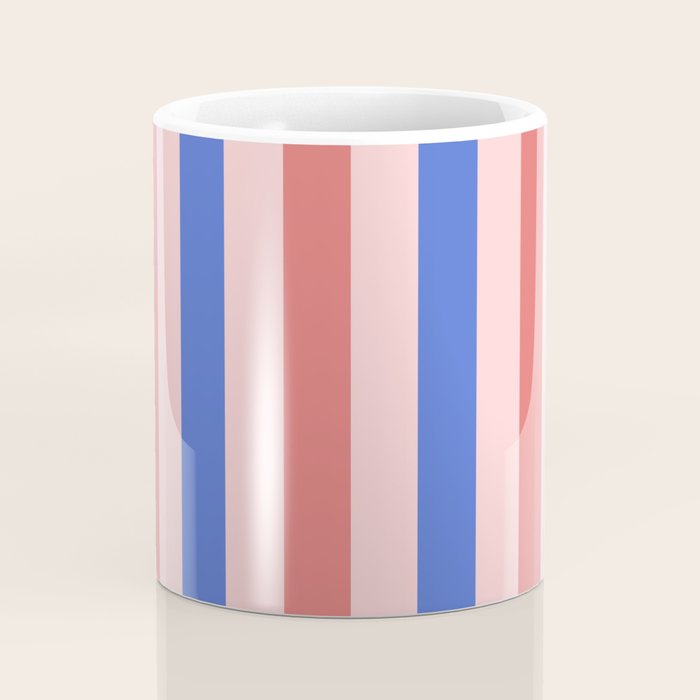 Blush and blue lines Coffee Mug Gallery Image 4