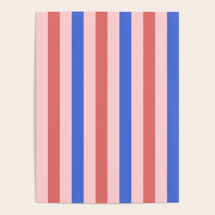 Blush and blue lines Poster Gallery Image 1