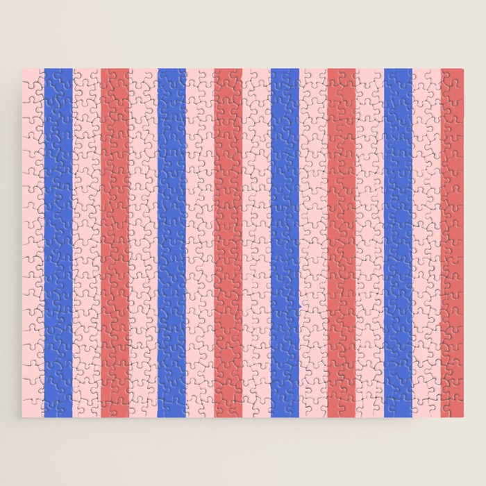 Blush and blue lines Jigsaw Puzzle Gallery Image 1