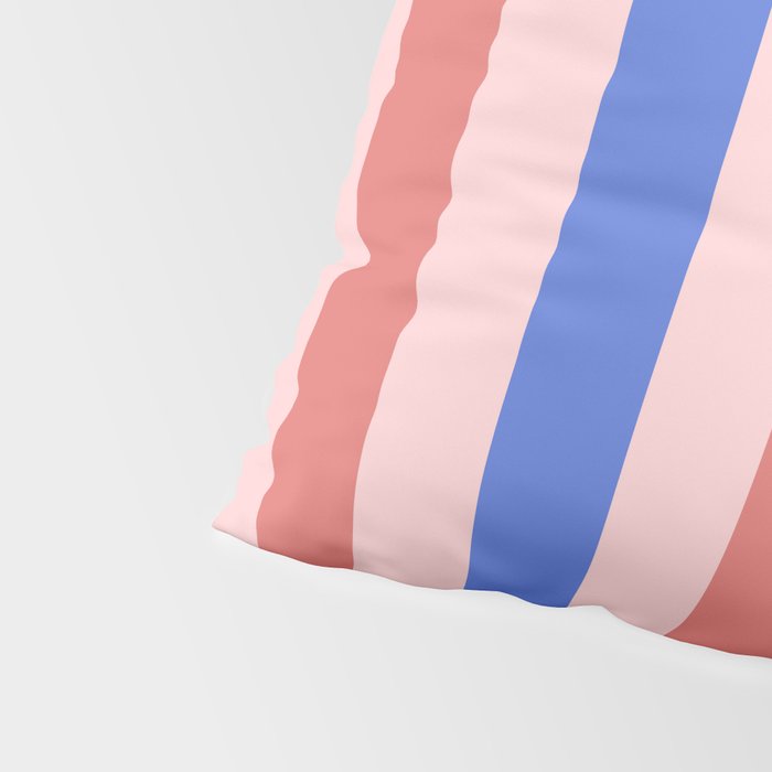 Blush and blue lines Pillow Sham Gallery Image 4