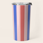 Blush and blue lines Travel Mug Gallery Image 2