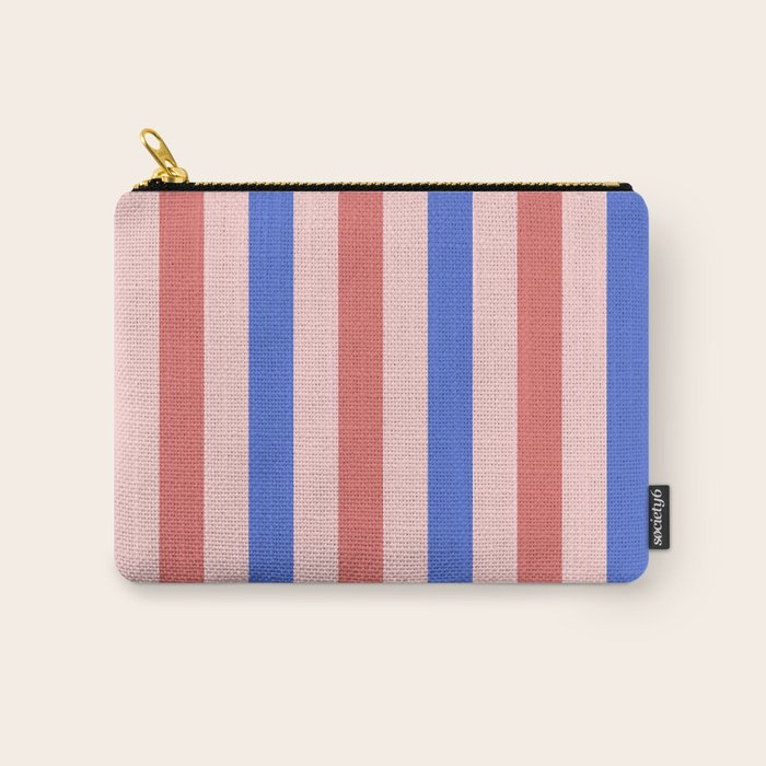 Blush and blue lines Carry All Pouch Gallery Image 1