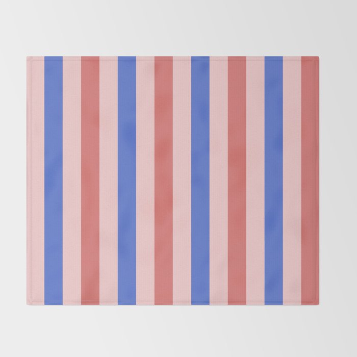 Blush and blue lines Throw Blanket Gallery Image 2