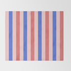 Blush and blue lines Throw Blanket Gallery Image 2