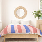 Blush and blue lines Duvet Cover Gallery Image 3