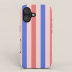 Blush and blue lines iPhone Case Gallery Image 1
