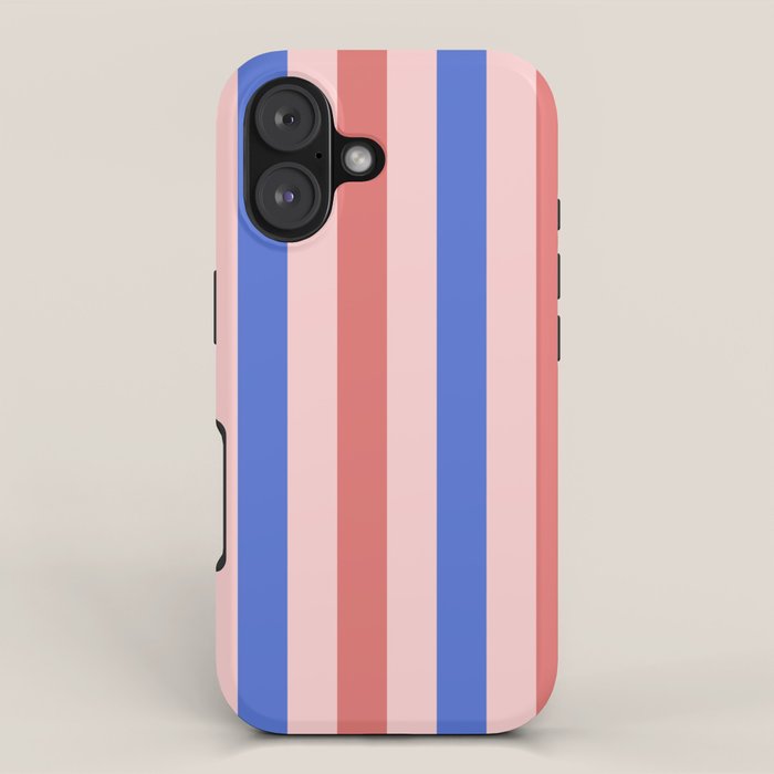 Blush and blue lines iPhone Case Gallery Image 1