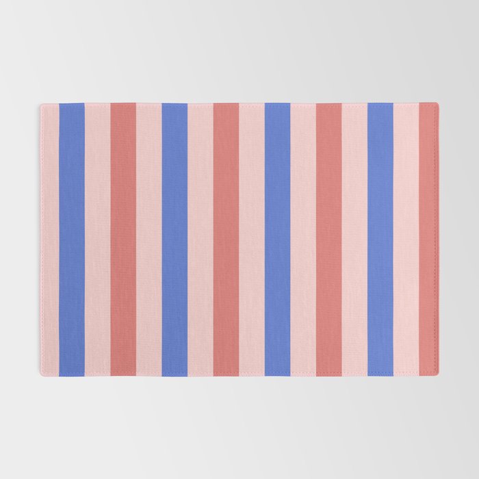 Blush and blue lines Rug Gallery Image 2