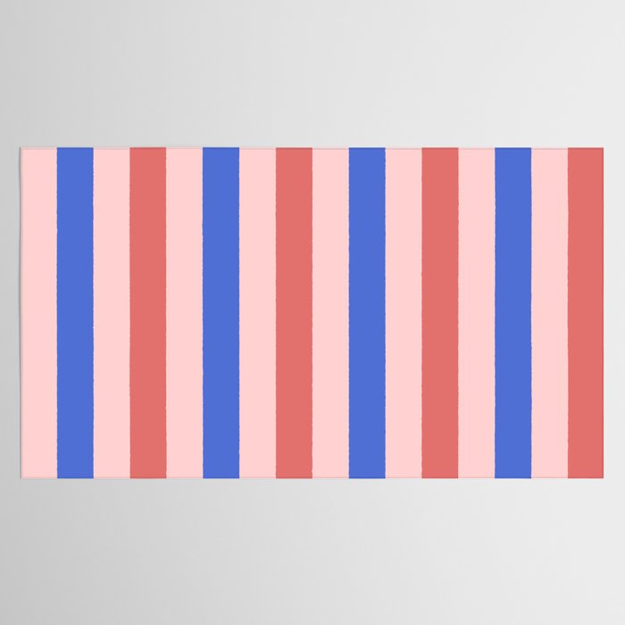 Blush and blue lines Tablecloth Gallery Image 2