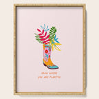 Grow where you are planted - Cowboy boot with Foliage Serving Tray Gallery Image 1