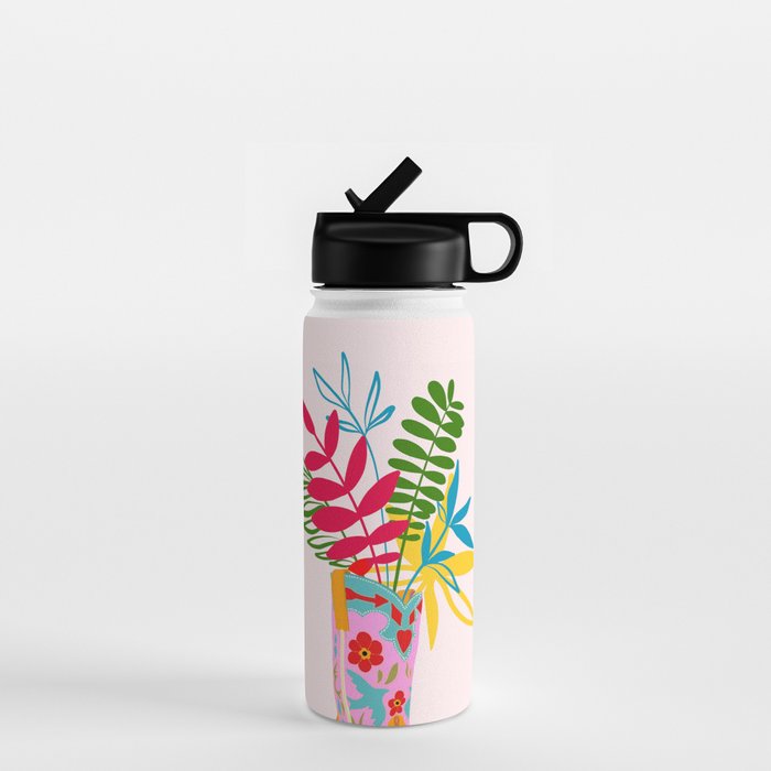 Grow where you are planted - Cowboy boot with Foliage Water Bottle Gallery Image 1