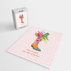 Grow where you are planted - Cowboy boot with Foliage Jigsaw Puzzle Gallery Image 2