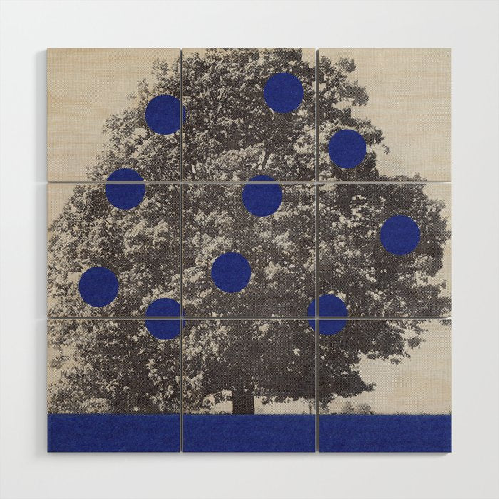 Blue Fruits Wood Wall Art Gallery Image 1