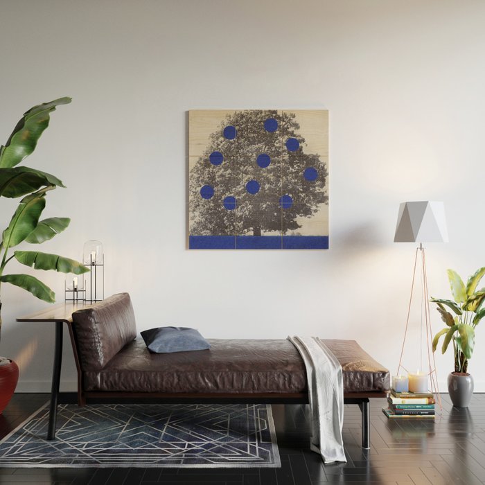 Blue Fruits Wood Wall Art Gallery Image 2