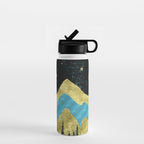 Mountain Adventure Gold Teal  Water Bottle Gallery Image 1