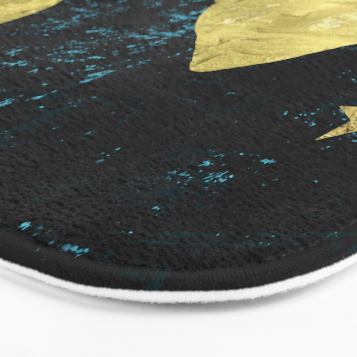 Mountain Adventure Gold Teal  Bath Mat Gallery Image 3
