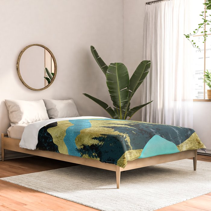 Mountain Adventure Gold Teal  Comforter Gallery Image 2