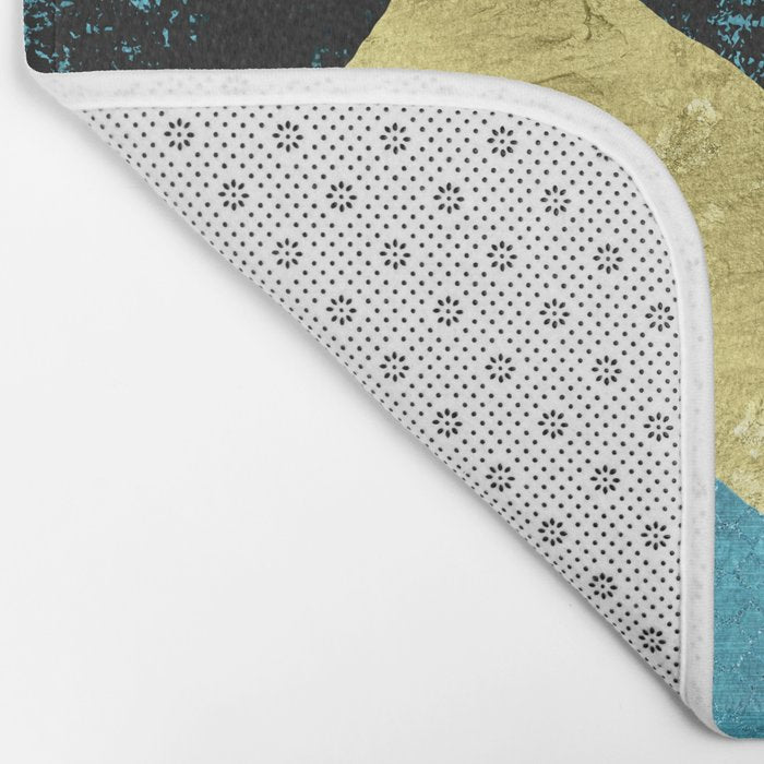Mountain Adventure Gold Teal  Bath Mat Gallery Image 2