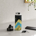 Mountain Adventure Gold Teal  Water Bottle Gallery Image 4