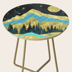 Mountain Adventure Gold Teal  Side Table Gallery Image 2