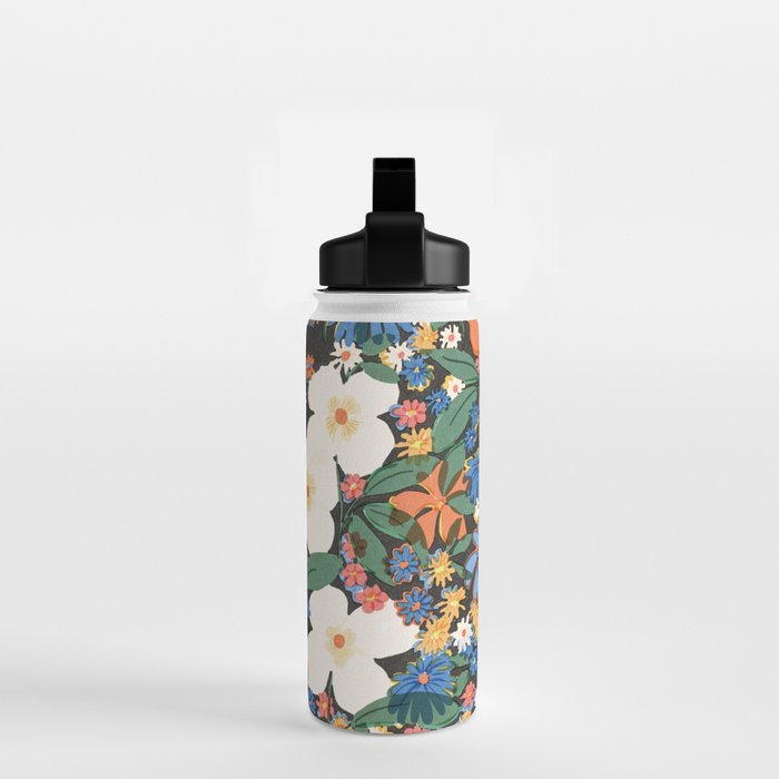 Grandma's Garden Dark Background Water Bottle Gallery Image 2