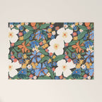 Grandma's Garden Dark Background Welcome Mat Gallery Image 1
