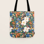 Grandma's Garden Dark Background Tote Bag Gallery Image 1