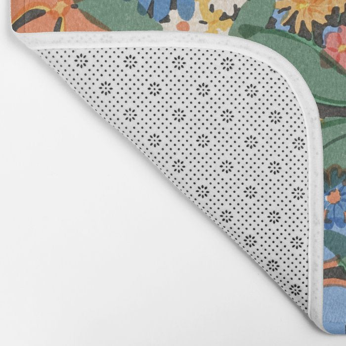 Grandma's Garden Dark Background Bath Mat Gallery Image 2