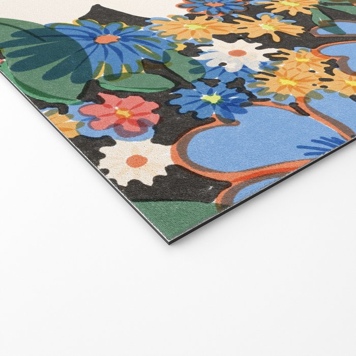Grandma's Garden Dark Background Welcome Mat Gallery Image 2