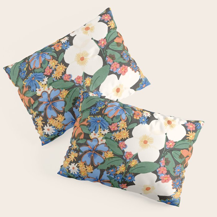Grandma's Garden Dark Background Pillow Sham Gallery Image 3