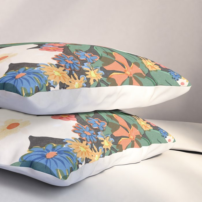Grandma's Garden Dark Background Pillow Sham Gallery Image 3