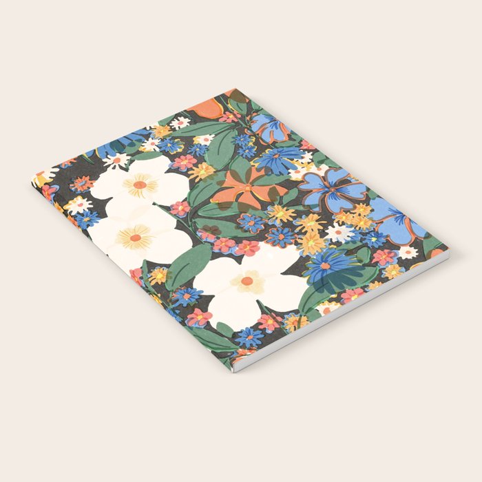 Grandma's Garden Dark Background Notebook Gallery Image 2